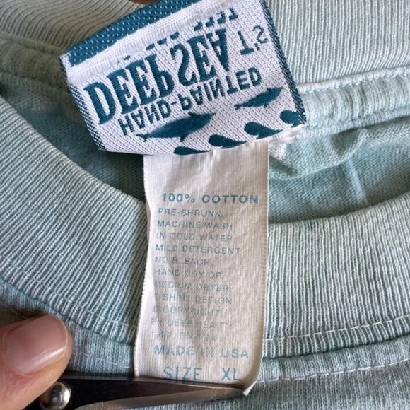 VTG 1994 Deep Sea T's Caribbean T-shirt sz XL All Over Print Single Stitch Fish - Picture 6 of 10